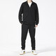 阿迪达斯 （adidas）男子秋冬运动套装 健身训练舒适透气立领夹克外套跑步休闲长裤 H46101+GK9226/简约时尚 L