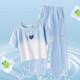 
Yoyo one (Yoyo one) girls summer suit 2025 new ice silk wide-leg pants children's fashionable street frying summer suit girls dopamine short sleeves 15265 green + 9937 meters white [set] 160 160cm