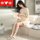 Yalu pajamas for women, pure cotton shorts, can be worn outside in 2025 new cotton home clothing set 9856 pure cotton M Recommended 80-100Jin [Jin equals 0.5 kg]