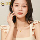 CHINA GOLD Gold Necklace Women's Pure Gold Small Waist Necklace Clavicle Chain Wedding Mid-Autumn Festival Birthday Gift for Girlfriend and Wife Pure Gold Pendant + Yellow K Gold Necklace Jingsuda