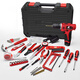 Kraftwell charging electric drill household electric screwdriver rechargeable lithium battery repair hand drill set tool 112 piece 12V lithium battery set P3092A