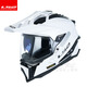 LS2 Carbon Faser Offroad-Zughelm-Motorradhelm-Motorrad-Motorrad Full-Helm Full Helm Vier Jahreszeiten atmungsaktive Doppellinsen MX701 Glasfasermodell-weißer Sommer-Eis-Seidenkopfabdeckung XXL (vorgeschlagen 60-61 cm)