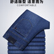 Lomon Herren Sommer Dünnstil Herrengeschäft Casual Jeans gerade mit mittlerer Taille Elastizität, vielseitige Hose 3881 Style-Zhonglan [Sommer] Dünner Stil 34 Taillenumfang 2 Fuß 7 Empfohlenes Gewicht 150-160