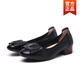 Shachijing chooses spring and summer middle-aged women's leather shoes genuine leather comfortable mother's shoes shallow mouth low heel single shoes thick heel medium heel round toe women's shoes yellow women's shoes that don't get tired of their feet for a long time 6626 37