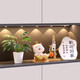 Yunya Lucky Cat Wohnzimmer Eingangsaufbewahrungsschlüssel und wohlhabende Ornamente für Hauseinrichtungsdekorationen bewegte Geschenke Yuanbao Rettung Katze + Holzrahmen + Fotorahmen + Ballon Katze 2 Katzen