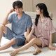
Catman MIIOW summer ice and snow silk cool couple pajamas thin simple cardigan shorts ice silk casual home clothing set 16803 women [simple style] 2XL [suitable weight: 140-160Jin [Jin equals 0.5 kg]] women