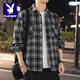 Playboy; Playboy American Retro Shirt Herren Frühlings- und Herbst -neuer Stil Komfortable lange Ärmel modische einfache und vielseitige hübsche Top -Männer K12108 Grau XL