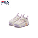 FILA children's sports shoes 2025 autumn new baby Velcro toddler shoes for boys and girls, light lavender purple/milk white-LG 26 inner length 16.0cm