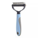 Kitten, meow, pet knot-opening comb, cat and dog hair thinner, de-floating hair shaving device, special comb and stick-shaving cat hair artifact, blue, double-sided knot opening, does not hurt the skin