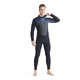 OUZO 3mm wetsuit thickened warm winter swimsuit snorkeling suit surfing suit men's long-sleeved long pants one-piece black BCM3002-B S