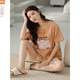 Modal pajamas for women in summer 2025 new short-sleeved suit for all thin cartoon casual home clothes Y9856 M Recommended 75-95Jin [Jin equals 0.5 kg]