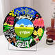 
Yonghuan hand-painted graffiti vinyl record DIY digital oil painting ornaments decorative painting unzipped handmade gift R16778 diameter 20 thick solid wood inner frame