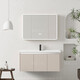 
Creamy air space aluminum bathroom cabinet bathroom ceramic integrated sink washbasin cabinet combined bathroom washbasin washbasin double open main cabinet 1047 ceramic basin + arc mirror cabinet (