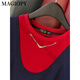 Magiopy International Luxury High-End-Marke 2025 Frühlingsmodische Altersreduzierung Set Set Mody Fake Zwei-teilige Tops Außenschalblau-Drei-teiliger Set S (100jin [Jin Equals Equals])