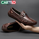Zapatos de cuero para hombres genuinos de cuero para hombres, nuevos zapatos de hombres transpirables para hombres, suela suave, liviano, de un pie, zapatos de frijol de patada, hueco negro 9905 38 zapatos de cuero tamaño estándar