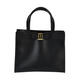 Salvatore Ferragamo Women's Calfskin Spliced Tote Bag Large Capacity Commuting Clutch Daily Casual Business All-match Accessories Black TU
