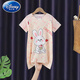 
Disney children's nightgown girls 2024 new cartoon summer short-sleeved thin pajamas girl baby Kulomi home clothes 黑 + 黑 girl nightgown [Pink KT cat] 14 size height 125-13555Jin [Jin equals 0.5 kg] All size
