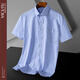 
VlCUTU Summer Men's Short Sleeve Shirt Business Casual White Shirt Versatile Commuter DX6625 L (175) 39 size recommended weight 120-130Jin [Jin equals 0.5 kg]