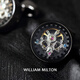 WILLIAM MILTON British fashion perpetual tourbillon cufflinks men's light luxury French cuffs custom gift box silver transparent tourbillon