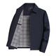 
ROMON Executive Jacket Men's Jacket Men's Autumn Casual Lapel Hall Style Middle-aged and Elderly Daddy Outfit 2539 Navy Blue XL