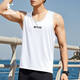 Jordan Sports Vest Men's 2025 Summer New Mesh Breathable Quick-Drying Cycling Sleeveless Top Men's Running Fitness T-Shirt Jordan White M/170