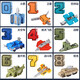 
New digital Transformers children's educational assembled robot toys, boys and girls, car robots, large combination number 0-9 [Combined small robot] gift box