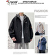 Woodpecker (TUCANO) jacket men's spring and autumn men's fake two-piece hooded assault jacket student couple loose cotton clothes men 302-black spring and autumn style L 100-120Jin Jin equals 0.5 kg