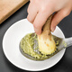 Suican stainless steel ginger and garlic grinding spoon for grinding garlic manually grinding ginger paste and ginger paste spoon ginger juicer press juice grinder large stainless steel grinding spoon 1 piece 403