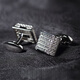 Nosskiss Light Luxus Square Seuchter Kristall Manschettenknopf Französisches Hemd Manschettenknopf Herren Ärmel Nagelmanschetten Geschenkbox Vatertag Geschenk Silber Silber