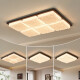 OPP 2025 NUEVA Sala de estar Luz de techo medieval Nanyang Estilo NUEVO moderno Simple Atmosférico Cubo de hielo Sala de estar Lámpara de la lámpara de lámpara principal Instalación Fuente de luz RA9755cm Negro