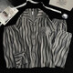 
Yalu 2025 new men's pajamas Yunduo Cotton Short Sleeve Three-piece Set for summer simple and generous, can be worn on the outside for men's home clothes Yunduo Cotton 12529 [two-piece Set] L Recommended height 170, weight 100-130