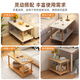 Small table, small coffee table, living room, simple rectangular sofa side table, rental house, home bedside storage rack, small square table [bold and thickened] 60*30*53 warm white