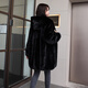 
Winter home brand imported mink coat for women whole mink medium length hooded mink fur fur coat for women with hat winter black XL 120Jin[Jin equals 0.5 kg]-140Jin[Jin equals 0.5 kg]