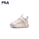 FILA children's sports shoes 2025 autumn new baby Velcro toddler shoes for boys and girls, light lavender purple/milk white-LG 26 inner length 16.0cm