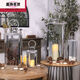 Chandelier à chandelle dîner européen simple en acier inoxydable léger luxe chandeliers ornements en argent doré éolien éolien clair