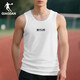 Jordan Sports Vest Men's 2025 Summer New Mesh Breathable Quick-Drying Cycling Sleeveless Top Men's Running Fitness T-Shirt Jordan White M/170