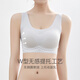 莫代尔无钢圈内衣女小胸聚拢运动背心式文胸无痕一体夏季薄款美背胸罩夏 2件浅粉+豆绿 S
