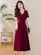 NOSSKISS luxury high-end brand chiffon dress for women 2025 summer new slim waist-hugging and slimming age-reducing belly-covering skirt Black M