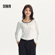 
Semir long-sleeved T-shirt for women short contrasting color base shirt simple style autumn fake two-piece slim clothes 101524101005
