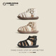 BOE [Official Flagship] OCC Girls' Shoes Baby Toddlers' Shoes New Summer Sandals High Top Children's Rose 9221 Brown 22 Factory Order Price-25 Whole (100 Pairs)