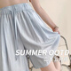 Shorts en soie de glace en coton pour les femmes en été 2025, nouveau pantalon de grande longueur de la longueur de la longueur de haut niveau pour les filles, exercice à séchage rapide Pantalon de cinq points Blue Sky L [DÉGISSÉ 105-120JIN [Jin est égal à 0,5 kg]]]