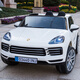 BeRica Porsche children's electric car four-wheel car two-person off-road vehicle two-seater with remote control for children to sit on white
