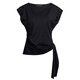 Roeyshouse Royshouse T-shirt pour les femmes 2025 Été Simple Commutiting Design Triton Top 12155 Black M