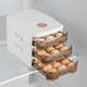 Sungsa Japanese egg storage box for refrigerator, food-grade crisper, slide-type rolling egg artifact drawer placement rack, white layer, about 21 pieces, automatic replenishment