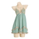 Douyin Pyjamas le plus chaud pour femmes avec poitrine PADS SOSPENSEGOWN FRENSE SEXY SEXY LACE MESH Vêtements Home Clothing P3886 Green (robe extérieure + ceinture) M