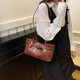 Spring and summer retro versatile new shoulder bag fashionable work commuting fashion bag casual versatile niche shoulder red brown