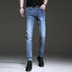 Jie yuepai sommer sommer neuer retro schwarze jeans Männer europäische und koreanische Stil trendy schlanke elastische kleine Füße Hosen Casual Hosen Männer 1049 Grau 28