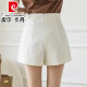 Pierre cardin white suit shorts for women 2025 new summer outfit style thin high waist slimming A-line chiffon wide-leg pants 854 white [commuting capable] S S Recommended 85-95Jin [Jin equals 0.5 kg]