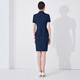 
Summer professional suit short-sleeved small suit collar coat for women new style hotel front desk workwear formal wear waist work new style blue suit + skirt (JY6210) L