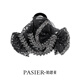 Persia Oriental Pearl Hair Clip Women's New Organza Wheat Ear Temperament Large Gripping Clip for Back of Head Hairstyle Versatile Shark Clip Black 11cm